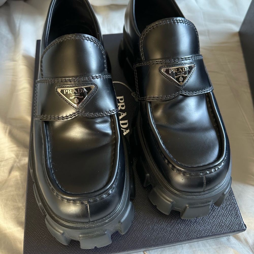 Prada monolith loafers